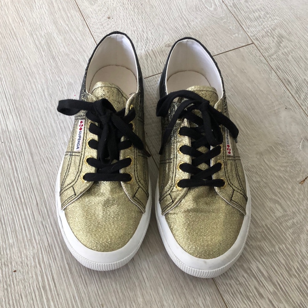 2750 Lame Degrade Black/Gold Low Top Shoes